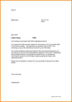 Absence Letter for School Sample Leave Of Absence Letter