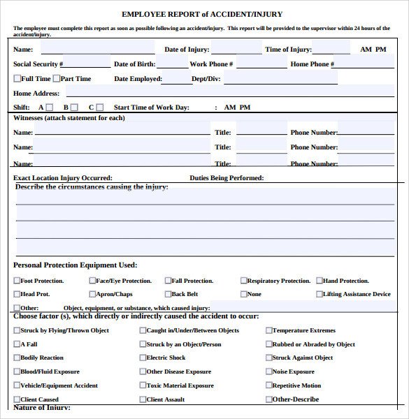 Accident Reporting form Template 15 Sample Accident Report Templates Pdf Word Pages