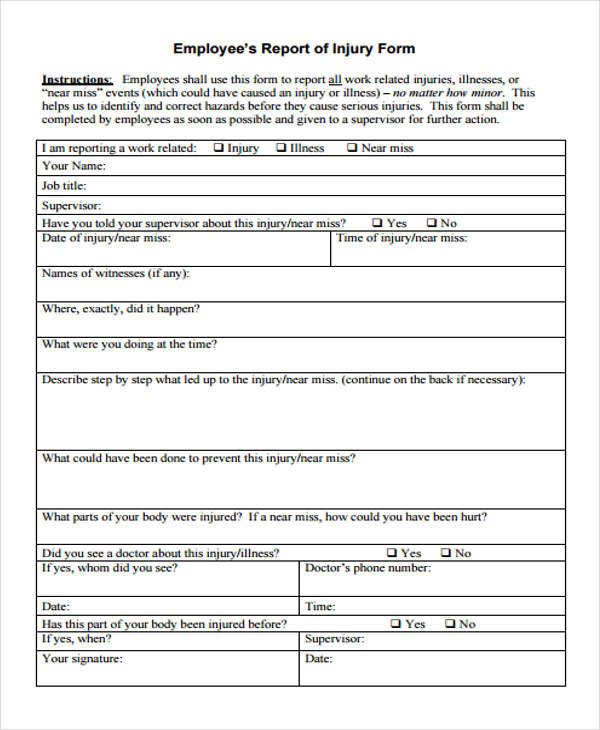 Accident Reporting form Template 29 Accident Report forms In Pdf