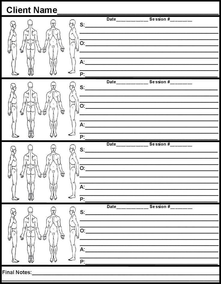 Acupuncture soap Note Template Free Massage soap forms Resources &amp; Downloads