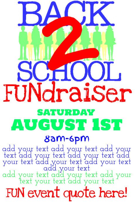 Ad Book Fundraiser Template Simple Back to School Fundraiser Flyer Poster Template