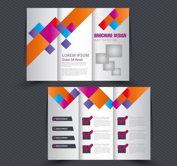 Adobe Illustrator Brochure Templates Brochure Design with Trifold Colorful Template
