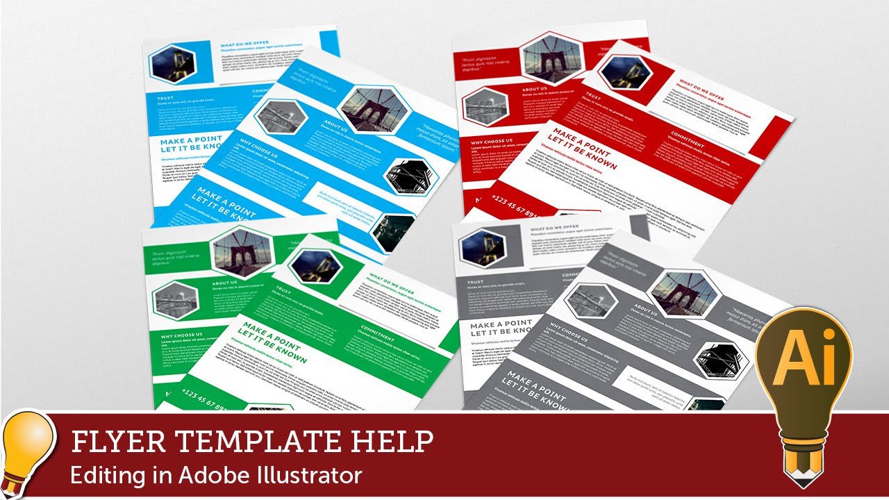Adobe Illustrator Brochure Templates Corporate Hive Flyer Template Editing with Adobe