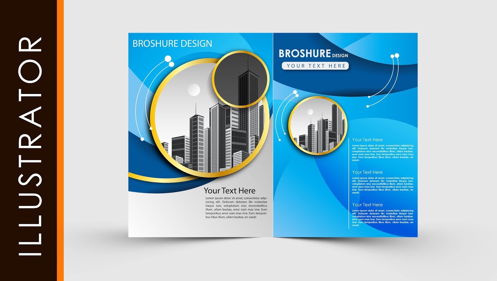Adobe Illustrator Brochure Templates Free Download Adobe Illustrator Template Brochure Two Fold