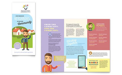 Adobe Illustrator Brochure Templates Homeowners association Adobe Illustrator Brochure Template