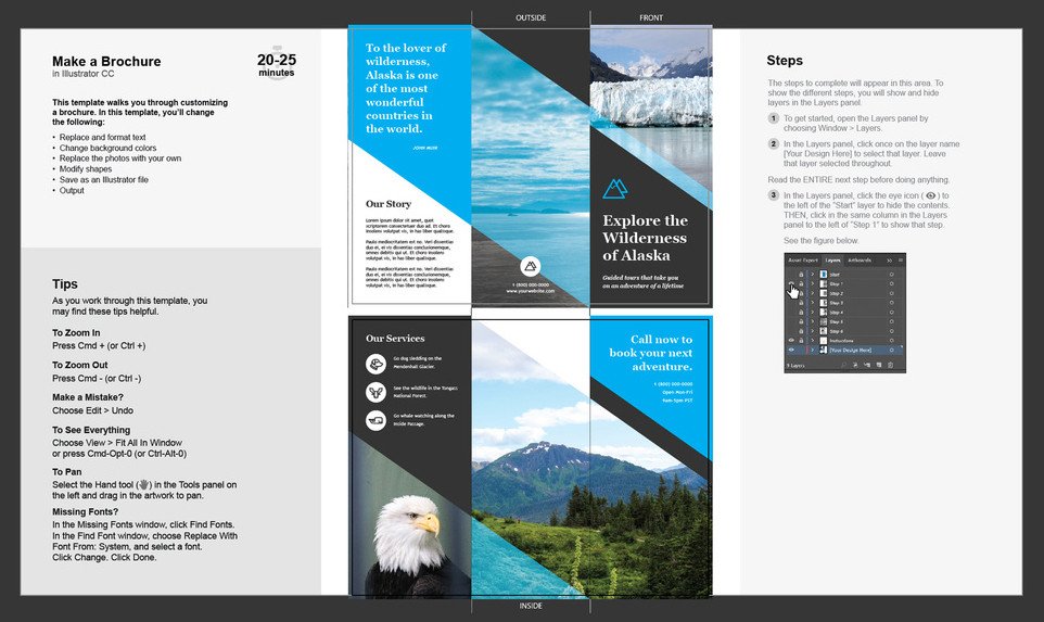 Adobe Illustrator Brochure Templates Professional Brochure Templates