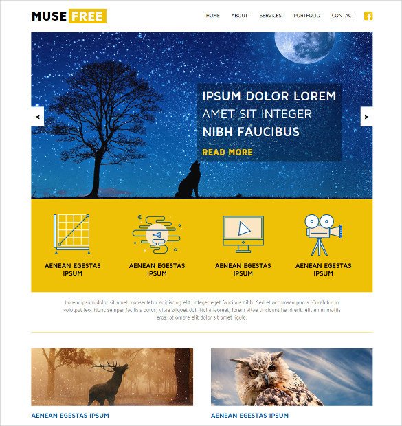 Adobe Muse Free Templates 21 Free Muse themes & Templates