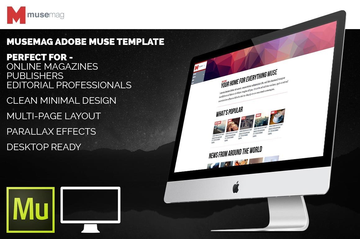 Adobe Muse Free Templates Musemag Adobe Muse Template Website Templates