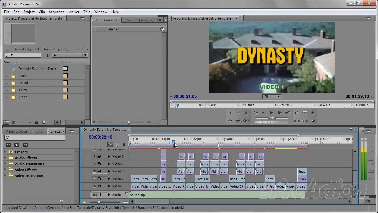 Adobe Premiere Intro Templates How to Use the Dynasty Style Intro Template In Adobe