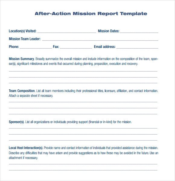 After Action Report Template Sample after Action Report 11 Documents In Pdf Google