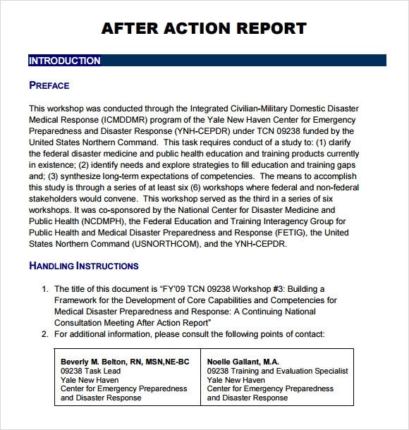 After Action Report Template Sample after Action Report 11 Documents In Pdf Google