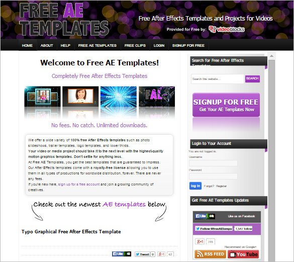 After Effects Templates Free Download 9 Free Websites to Download after Effects