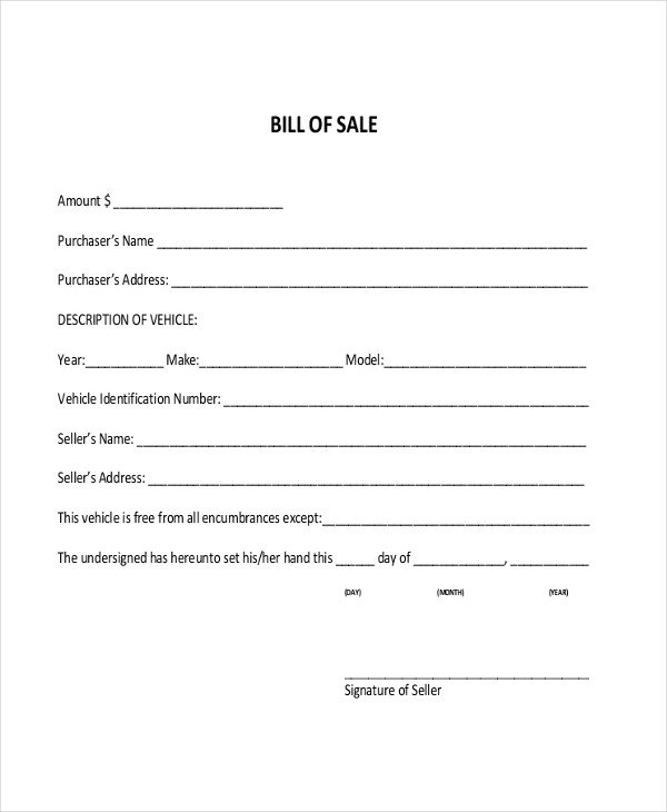 Alabama Bill Of Sale Template Sample Dmv Bill Of Sale forms 8 Free Documents In Pdf