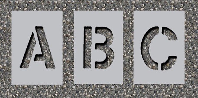 Alphabet Stencils for Painting Printable Letter Stencils for Painting Printable 360 Degree