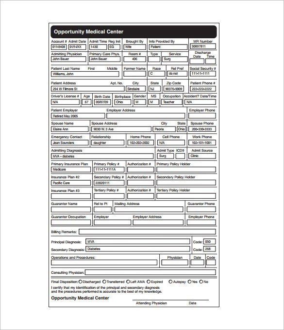 Anesthesia Record Template Excel 27 Of Printable Veterinary Medical Record Template