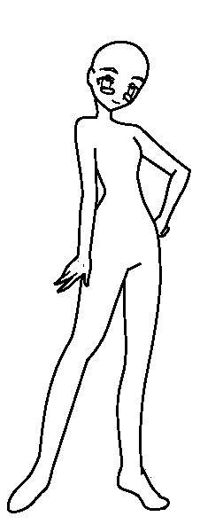 Anime Girl Base Template Anime Girl Body Base Coloring Pages