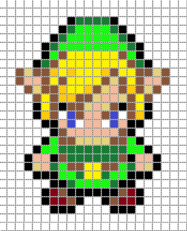 Anime Pixel Art Grid Link Pixel Art 2 Grid by Matbox99 On Deviantart