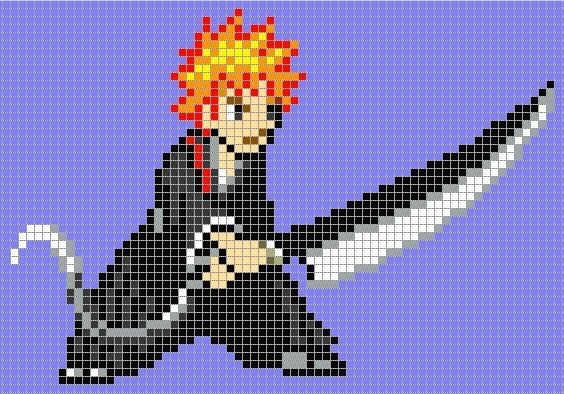 Anime Pixel Art Grid Minecraft Anime Pixel Art
