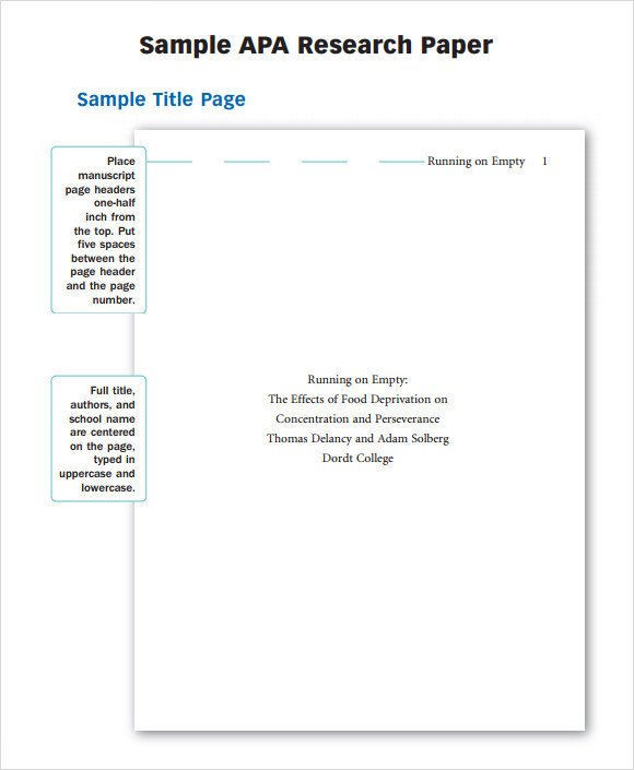 Apa formal Outline Research Paper Outline Template 9 Download Free