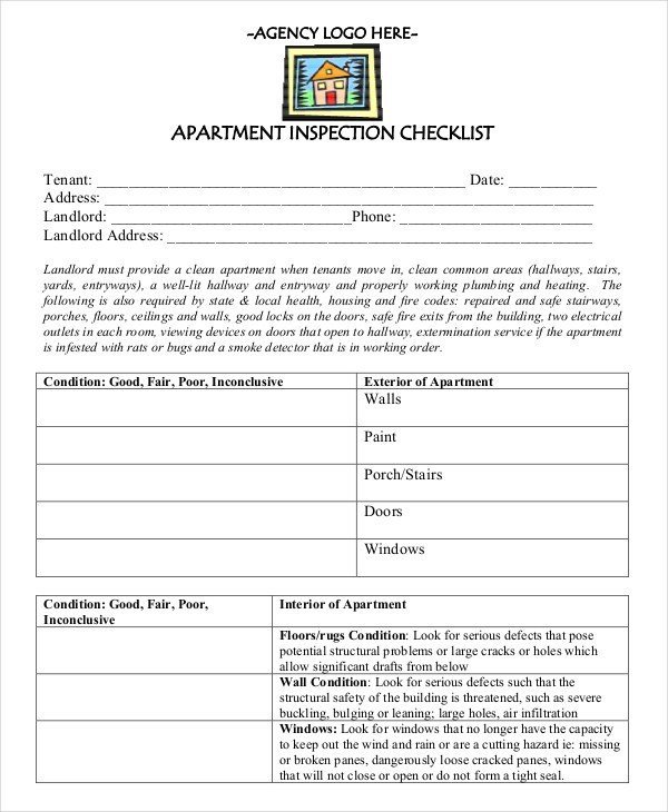 Apartment Maintenance Checklist Template Apartment Maintenance Checklist Nice Apartement