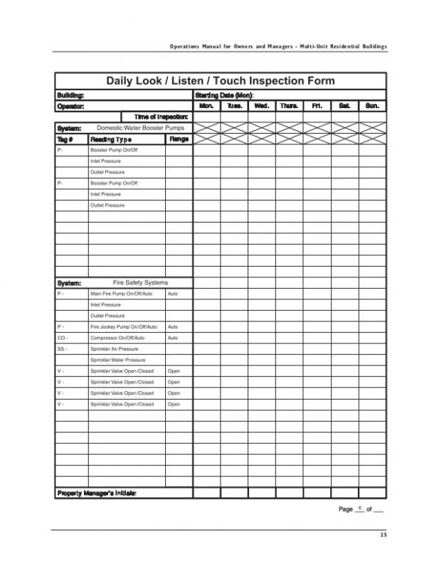 Apartment Maintenance Checklist Template Apartment Maintenance Checklist Template