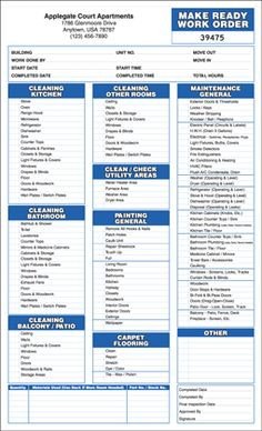 Apartment Punch List Template 1000 Images About Apartment Make Ready On Pinterest