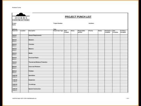 Apartment Punch List Template Apartment Punch List Template Apartment Decorating Ideas