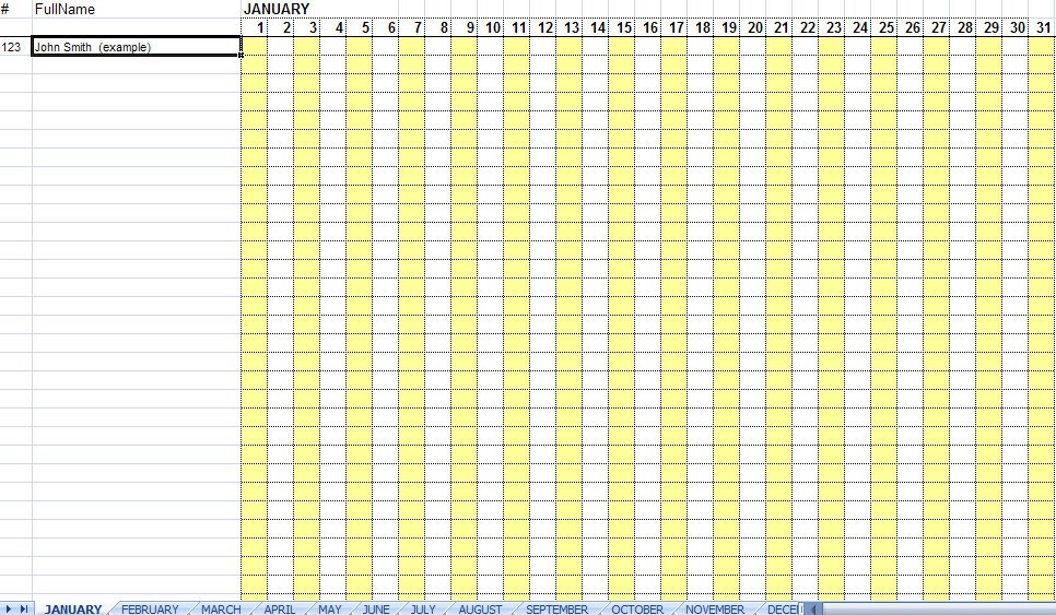Attendance Sheet Template Excel 36 General attendance Sheet Templates In Excel Thogati