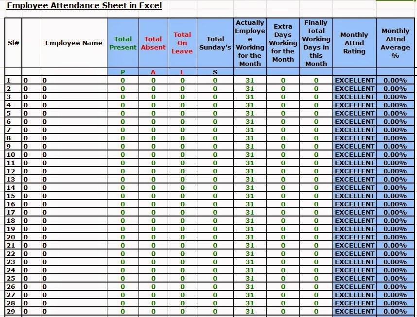 Attendance Sheet Template Excel 36 General attendance Sheet Templates In Excel Thogati