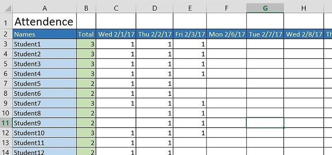 Attendance Sheet Template Excel How to Create A Basic attendance Sheet In Excel