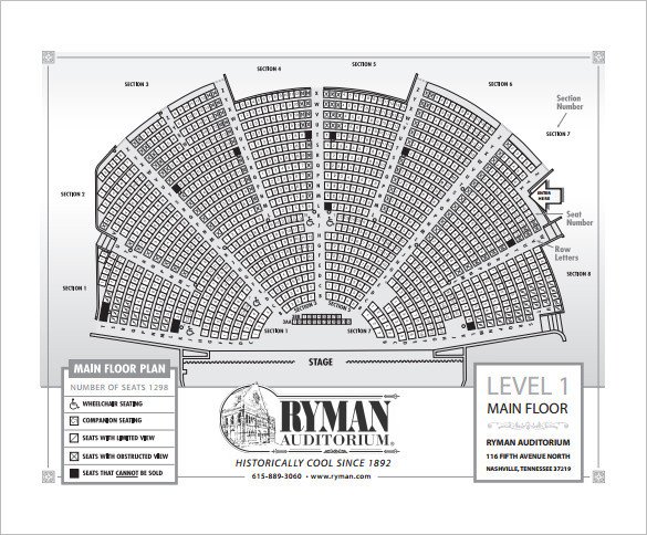Auditorium Seating Chart Template Seating Chart Template