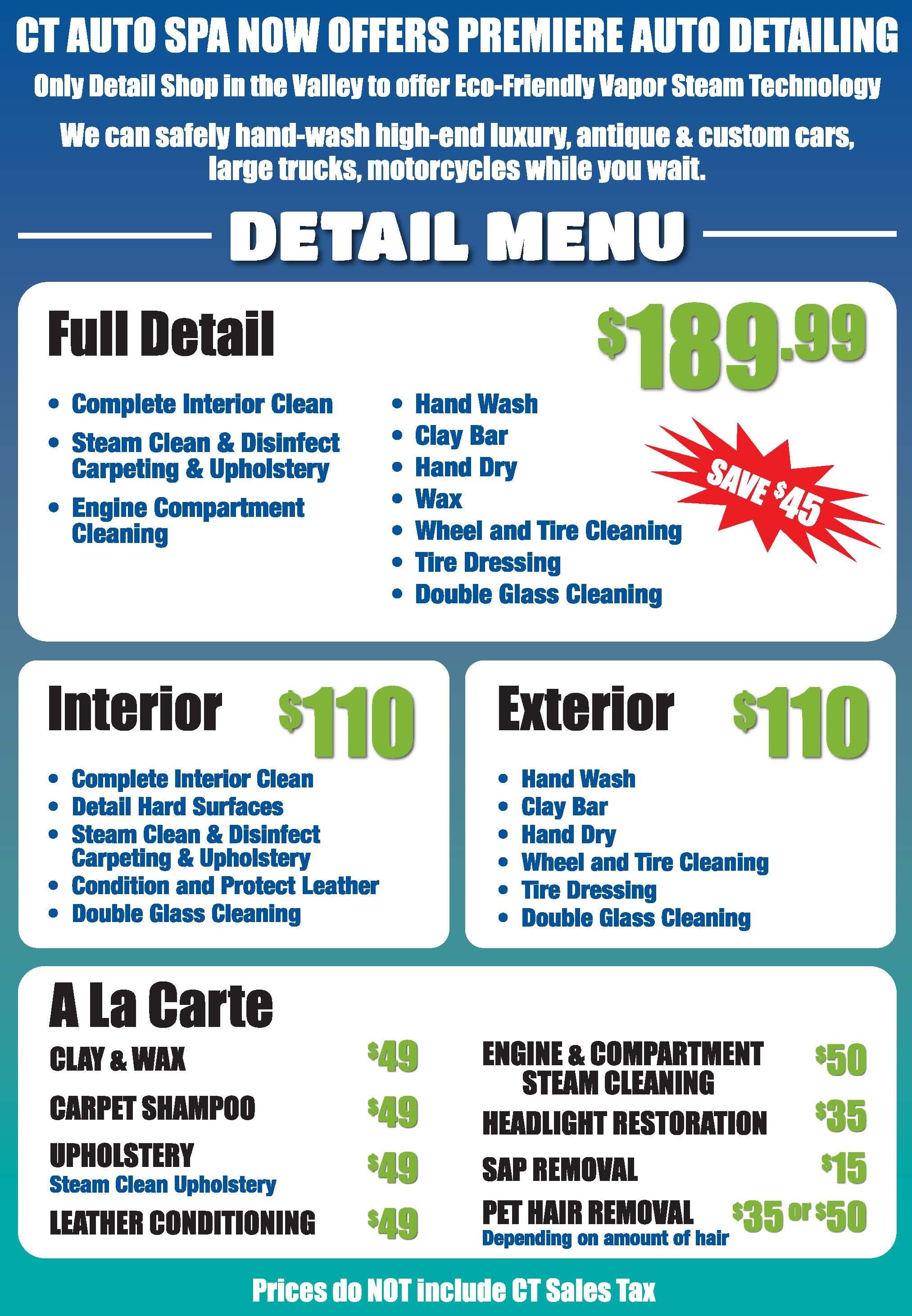 Auto Detail Price List Template Pin by Floyd Gilmon On Mobile Auto Detailing