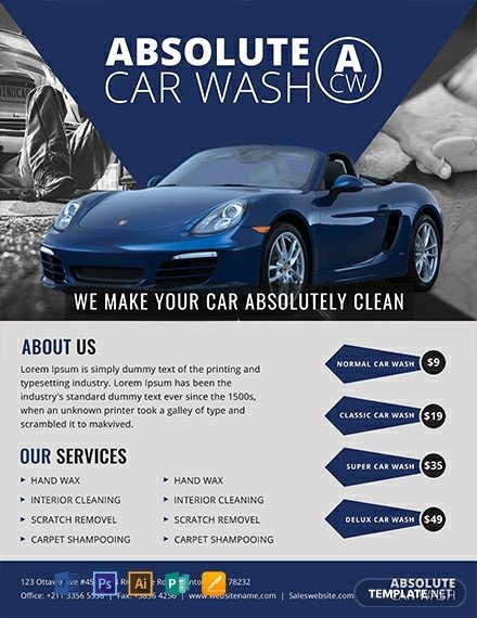 Auto Detailing Flyer Template 10 Free Car Wash Flyer Templates [download Ready Made