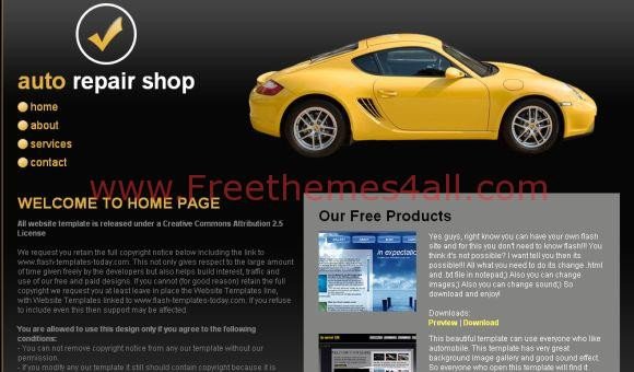 Auto Repair Website Template Auto Repair Shop Css Template Freethemes4all