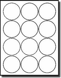 Avery 2 Round Label Template 1 200 White 2 1 2" Diameter Round Laser Only Glossy Labels