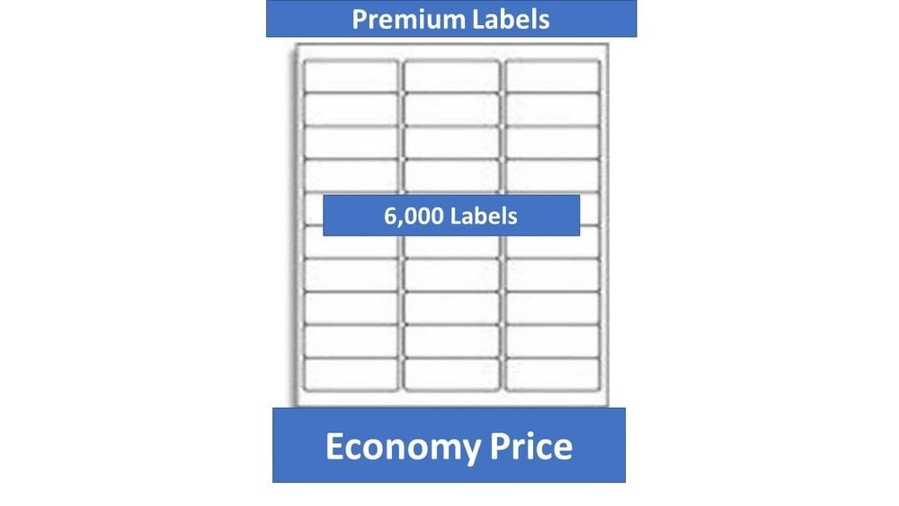 Avery Label Template 5960 6000 Laser Ink Jet Labels 30up Address Patible with