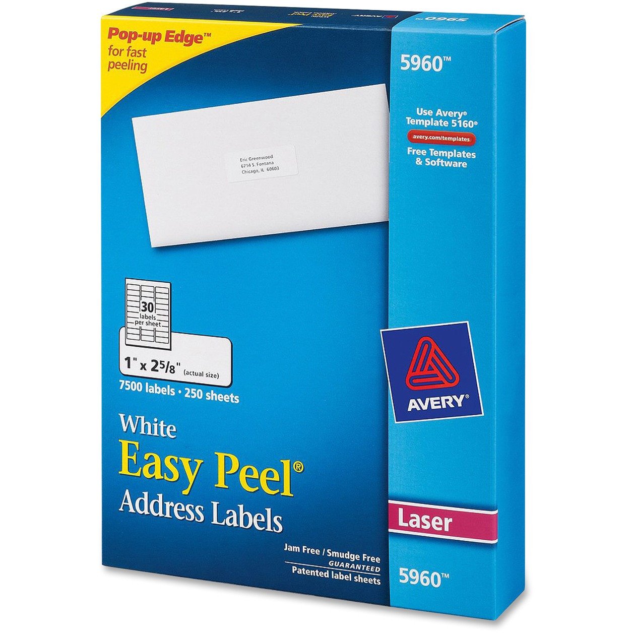 Avery Label Template 5960 Avery 5960 Easy Peel Address Label Permanent Adhesive 1