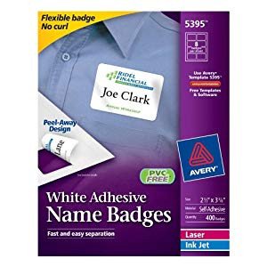 Avery Name Tag Template 5395 5395 Template Avery Adhesive Name Badges 2 33 X 3 38