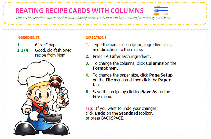 Avery Recipe Card Template Save Word Templates