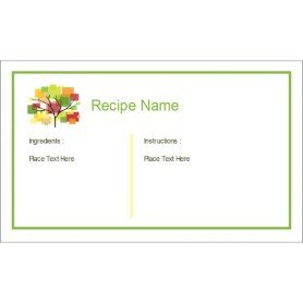 Avery Recipe Card Template Templates Family Reunion Recipe Cards with Tree 3 Per