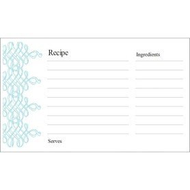 Avery Recipe Card Template Templates Turquoise Recipe Card On Postcards 3 Per