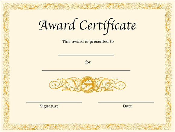 Award Certificate Template Free 10 Award Templates Psd Word Ai Pdf