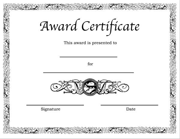 Award Certificate Template Free Printable Award Certificate Templates