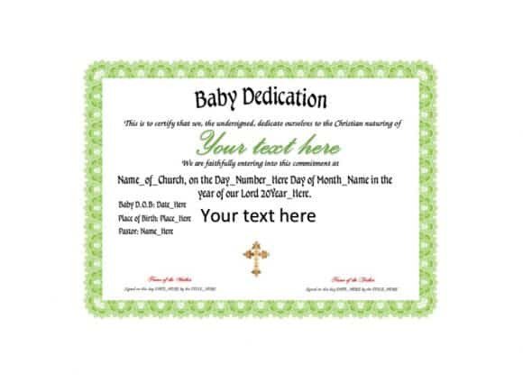 Baby Dedication Certificate Template 50 Free Baby Dedication Certificate Templates Printable