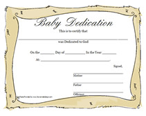 Baby Dedication Certificate Template Printable Baby Dedication Certificates Templates