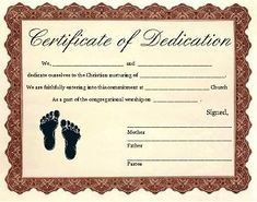 Baby Dedication Certificate Templates Certificate Templates Godmothers and Free Printable On