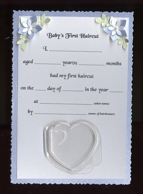Baby First Haircut Certificate Babys First Haircut Certificate Available In Pink or Blue