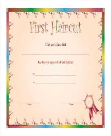 Baby First Haircut Certificate Best 25 First Haircut Ideas On Pinterest