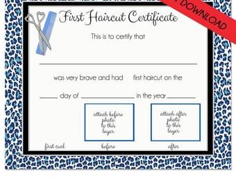 Baby First Haircut Certificate First Haircut Certificate Baby First Haircut