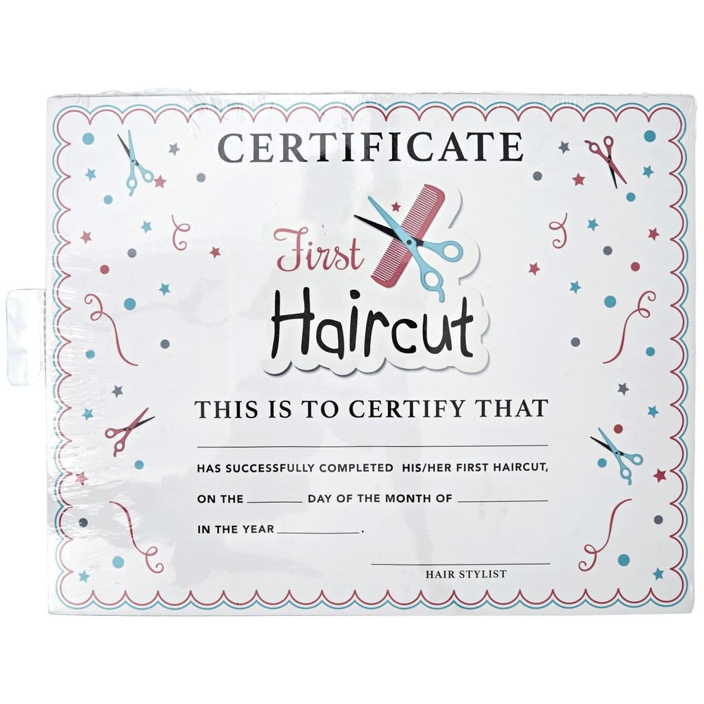 Baby First Haircut Certificate Salon Care My First Haircut Certificate